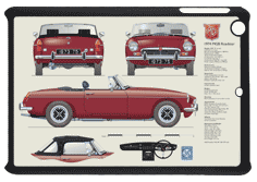 MGB Roadster (Rostyle wheels) 1973-75 Small Tablet Covers